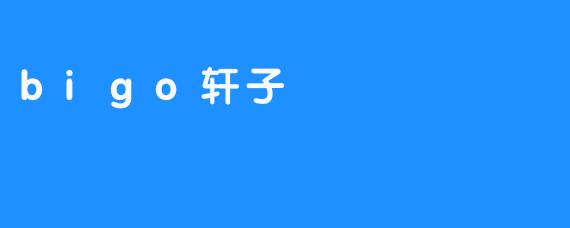 bigo轩子
