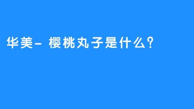 华美-樱桃丸子是什么？