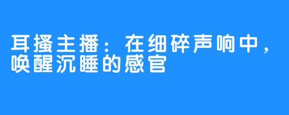 耳搔主播：在细碎声响中，唤醒沉睡的感官
